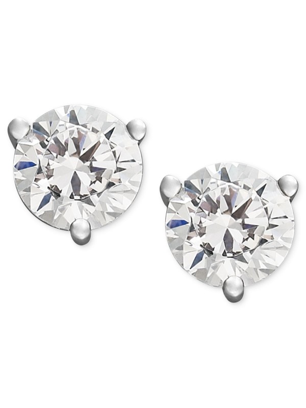 Near Colorless Stud Earrings in 18k White Gold or Gold (1/4 ct. )