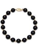 Onyx Bead Bracelet (8mm) in 10k Gold