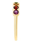 Multi-Gemstone Scalloped Band (7/8 ct. ) in 14k Gold-Plated