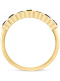 Multi-Gemstone Scalloped Band (7/8 ct. ) in 14k Gold-Plated