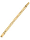 Curb Chain Bracelet in Gold-Tone Ion-Plated Stainless Steel 