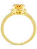 Citrine (1-5/8 ct. ) & (1/8 ct. ) Ring in 14k Gold