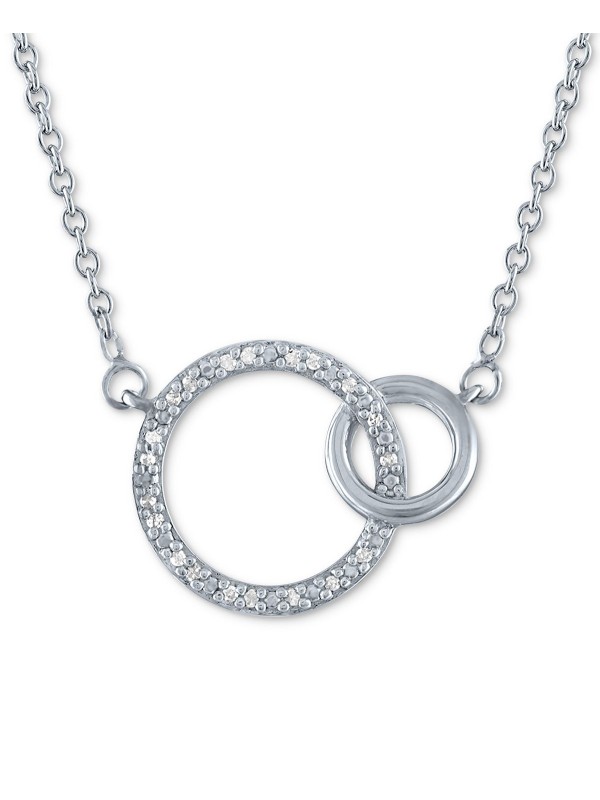 Interlocking Circles Pendant Necklace in , 16