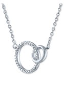 Interlocking Circles Pendant Necklace in , 16