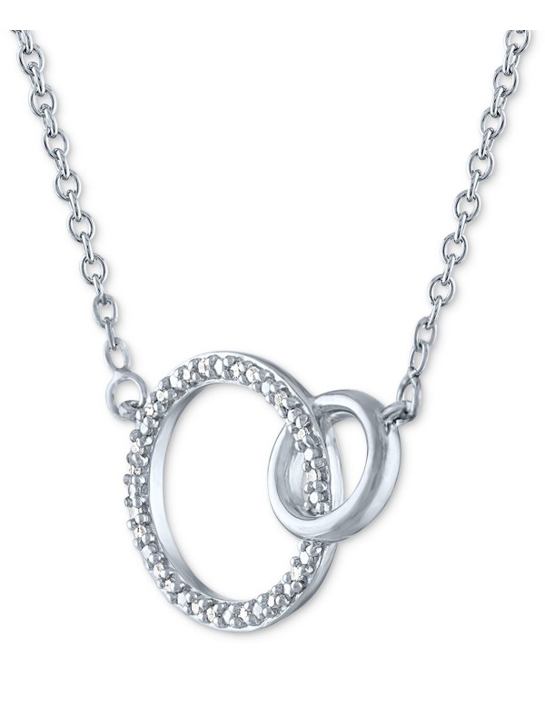 Interlocking Circles Pendant Necklace in , 16