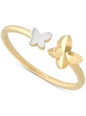 Butterfly Two-Tone Cuff Ring in 10k Gold