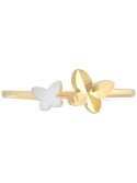 Butterfly Two-Tone Cuff Ring in 10k Gold