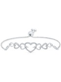 Interlocking Heart Bracelet (1/6 ct. ) in