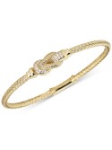 Interlocking Braided Bangle Bracelet (1/5 ct. ) in 14k Gold-Plated