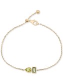 Peridot (3/8 ct. ) & Tourmaline (1/3 ct. ) Bracelet in Gold Vermeil