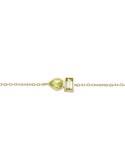 Peridot (3/8 ct. ) & Tourmaline (1/3 ct. ) Bracelet in Gold Vermeil