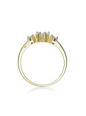 & 14K Gold-Plated 'I You' Three- Cubic Ring