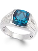 Men's Blue (5 ct. ) and Ring in