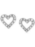 Heart Stud Earrings in (1/10 ct. )