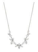 -Tone Cubic Frontal Necklace, 16