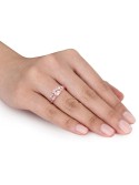 (1-2/5 ct. ) and 3- Ring in 18k Gold Over