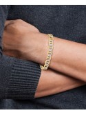 Men's Two-Tone Cut Mariner Bracelet in & 14k Gold-Plate