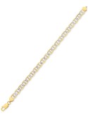 Men's Two-Tone Cut Mariner Bracelet in & 14k Gold-Plate