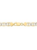 Men's Two-Tone Cut Mariner Bracelet in & 14k Gold-Plate