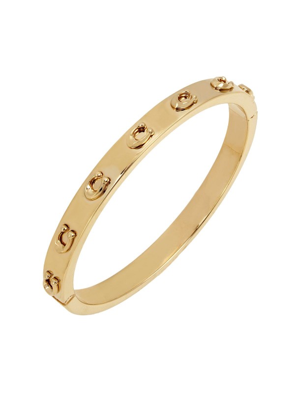 Signature C Hinged Bangle Bracelet