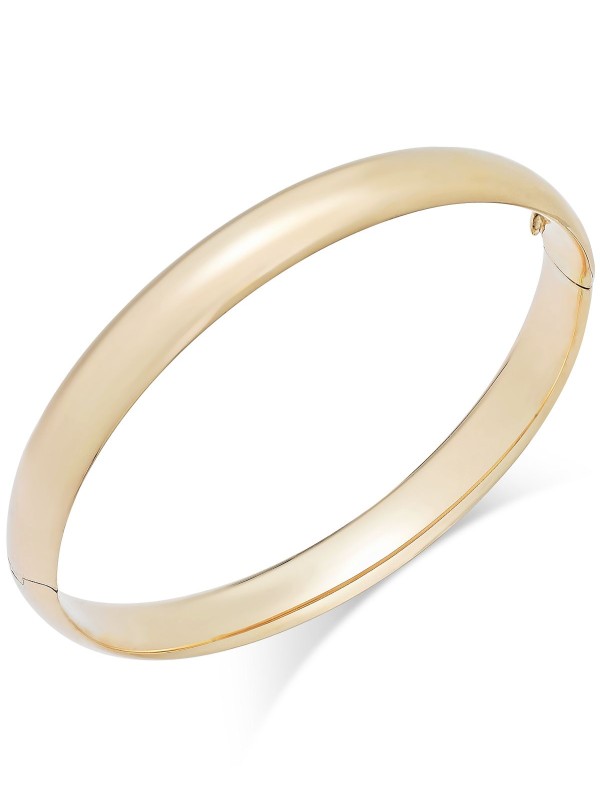 High Polish Bangle Bracelet in 14k Gold