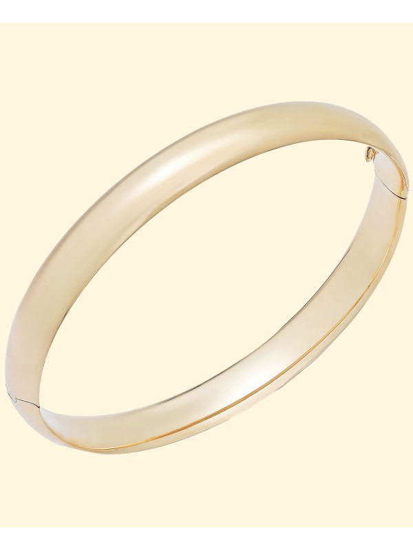 High Polish Bangle Bracelet in 14k Gold