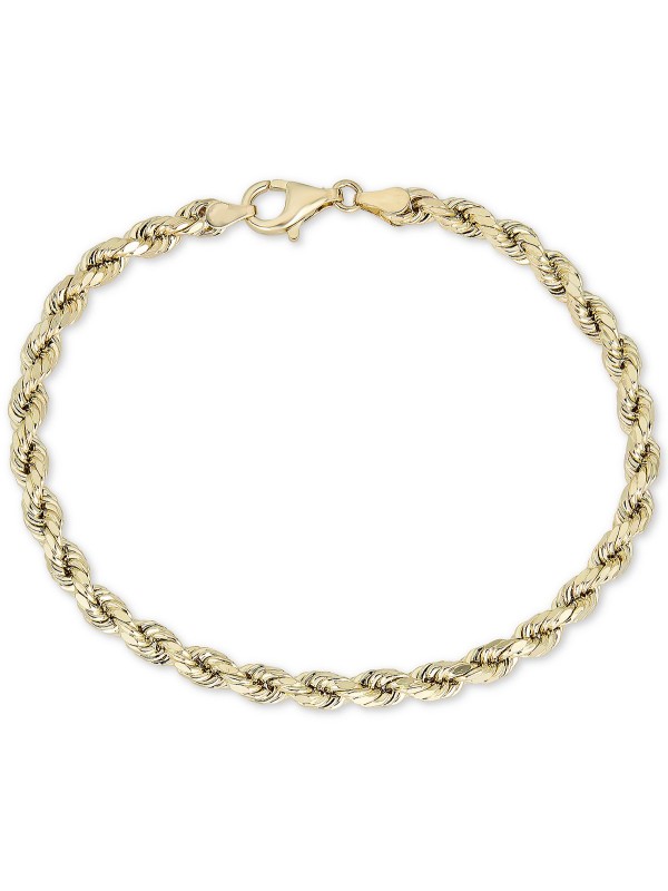 Rope Chain Bracelet in 10k Gold