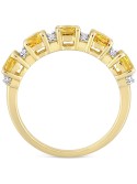 Citrine (1-2/5 ct. ) & White (1/8 ct. ) Ring in Gold-Plated