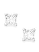 -Cut Stud Earrings in 10k White or Yellow Gold (1/6 ct. )