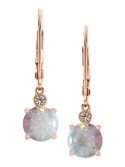 (1-1/2 ct. ) & White Sapphire Drop Earrings in 14k Gold-Plated