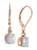 (1-1/2 ct. ) & White Sapphire Drop Earrings in 14k Gold-Plated