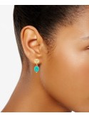 Turquoise & Nugget Sculptural Drop Earrings in 14k Gold