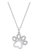 Pawprint Pendant Necklace (1/10 ct. ) in