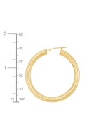 Polished Hoop Earrings in 14k Gold, 1 1/2 inch