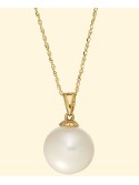 Necklace, 14k Gold Cultured Pendant (11mm)