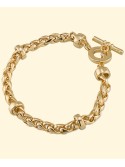 Gold-Tone Heavy Chain Toggle Bracelet