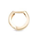 Polished Wide Huggie Hoop Earrings in 10k Gold