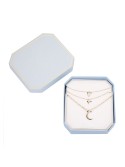 14K Gold Flash Plated 3-Pieces Layered Chain Necklace Set