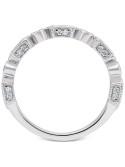 14k White Gold Sapphire (1/3 ct. ) and (1/5 ct. ) Alternating Ring