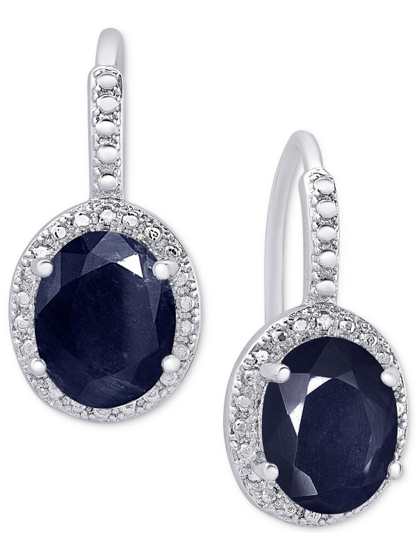 Sapphire (6 ct. ) and Drop Earrings in