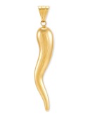 Men's Polished Cornicello Horn Pendant in 10k Gold