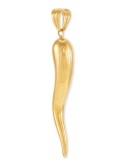 Men's Polished Cornicello Horn Pendant in 10k Gold