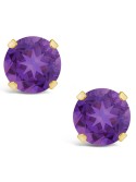 Gemstone Stud Earrings in 10k Yellow Gold