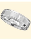 Men's 14k White Gold Ring, Engraved 6mm Band (Size 6-13)