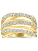 Multirow Crossover Statement Ring (1/10 ct. )