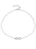 Cubic Infinity Symbol Necklace in or 18k Yellow Gold Plated