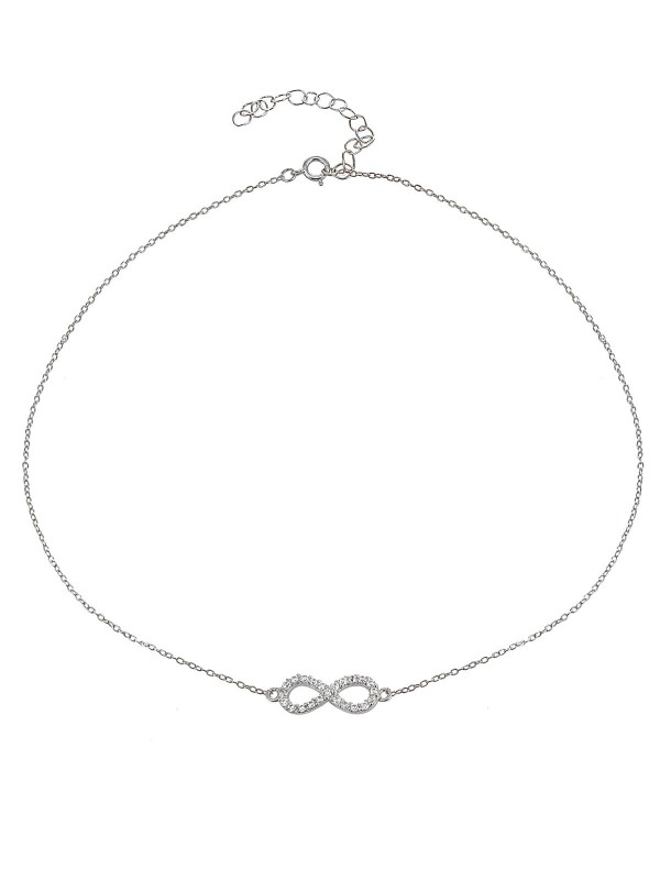 Cubic Infinity Symbol Necklace in or 18k Yellow Gold Plated