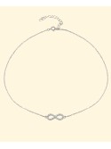 Cubic Infinity Symbol Necklace in or 18k Yellow Gold Plated