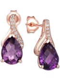 Amethyst (2-1/10 ct. ) & Drop Earrings in 14k Gold 