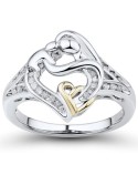 Mother & Child Ring (1/7 ct. ) in & 14k Gold